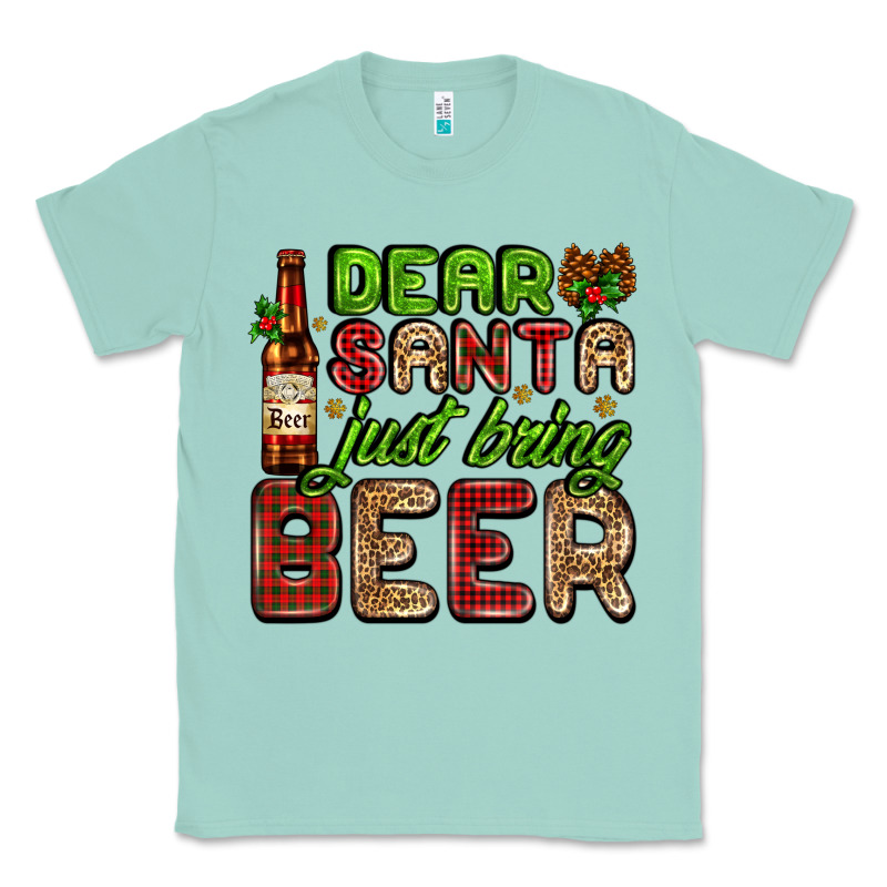 Dear Santa Just Bring A Beer With A Beer Bottle Classic Tee by AdoDesignShop | Teevron