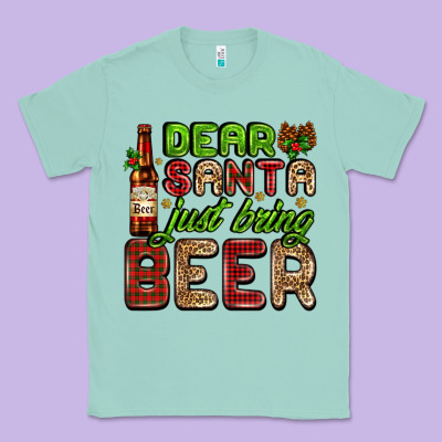 Dear Santa Just Bring A Beer With A Beer Bottle Classic Tee Designed By Adodesignshop