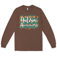 Chestnut autism awareness puzzle background Long Sleeve Tee - Artiststas