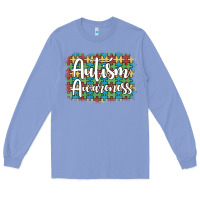 Colony Blue autism awareness puzzle background Long Sleeve Tee - Artiststas