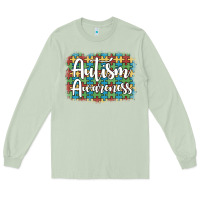 Matcha autism awareness puzzle background Long Sleeve Tee - Artiststas