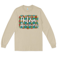 Mushroom autism awareness puzzle background Long Sleeve Tee - Artiststas
