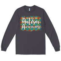 Smoke autism awareness puzzle background Long Sleeve Tee - Artiststas
