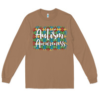 Toasted Coconut autism awareness puzzle background Long Sleeve Tee - Artiststas