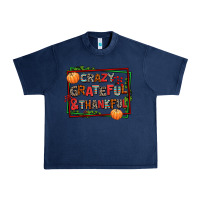 Navy crazy grateful and thankful Urban Heavy Tee - AdoDesignShop