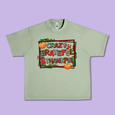 Crazy Grateful And Thankful Urban Heavy Tee Designed By Adodesignshop