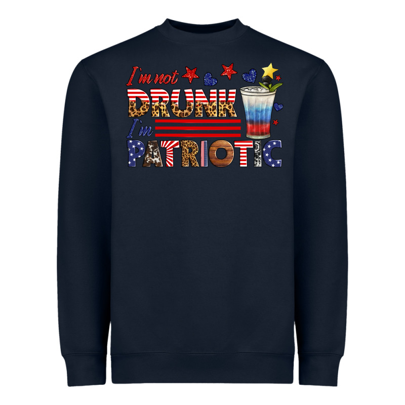 I'm Not Drunk I'm Patriotic Heavyweight Sweatshirt by HRA Design Shop | Teevron