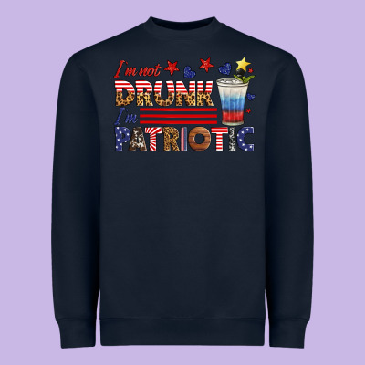 I'm Not Drunk I'm Patriotic Heavyweight Sweatshirt Designed By Hra Design Shop