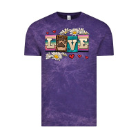 Cloud Purple love dog Vintage Tee - AdoDesignShop