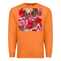 Carrot valentines day coffee cups and love letter with xoxo and leopard seaml Premium Sweatshirt - BundleAndBundleShop