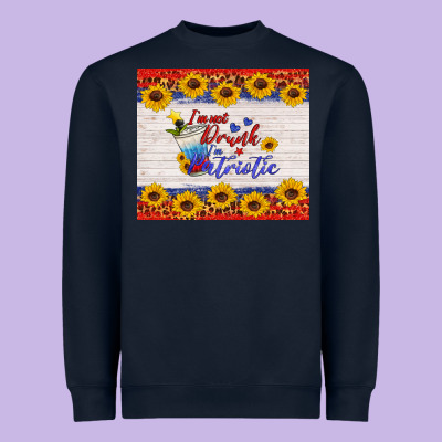 I'm Not Drunk I'm Patriotic Heavyweight Sweatshirt Designed By Hra Design Shop