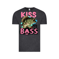 Vintage Black kiss my bass Vintage Tee - JahusDesignShop