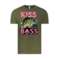 Vintage Olive kiss my bass Vintage Tee - JahusDesignShop