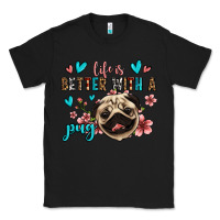 Black life is better with a pug Classic Tee - Jasminsmagicworld