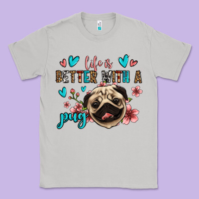 Life Is Better With A Pug Classic Tee Designed By Jasminsmagicworld