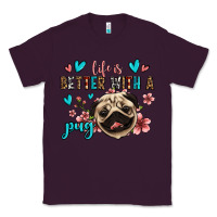 Plum life is better with a pug Classic Tee - Jasminsmagicworld