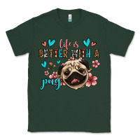 Sports Green life is better with a pug Classic Tee - Jasminsmagicworld