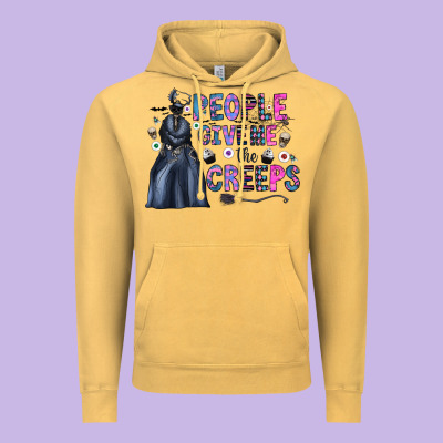 People Give Me The Creeps Vintage Hoodie Designed By Cowhidedigitalart
