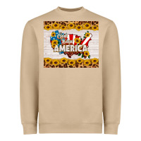 Mushroom god bless america Heavyweight Sweatshirt - HRA Design Shop