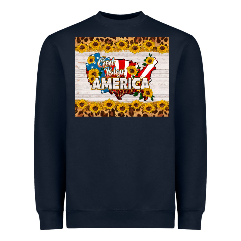 God Bless America Heavyweight Sweatshirt by HRA Design Shop | Teevron