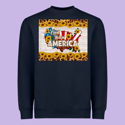 God Bless America Heavyweight Sweatshirt Designed By Hra Design Shop