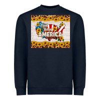 Navy god bless america Heavyweight Sweatshirt - HRA Design Shop