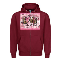 Burgundy love like jesus Zipper Hoodie - MaliasSmallBusiness