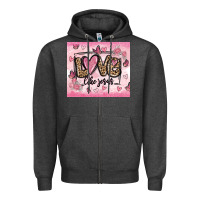 Charcoal Heather love like jesus Zipper Hoodie - MaliasSmallBusiness