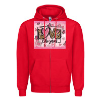 Red love like jesus Zipper Hoodie - MaliasSmallBusiness