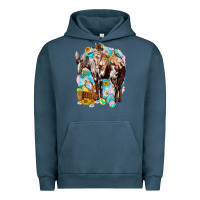 Pigment Midnight Navy Happy Easter Day Rodeo Urban Hoodie - HowdyJamesFarm