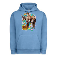 Pigment Pebble Blue Happy Easter Day Rodeo Urban Hoodie - HowdyJamesFarm