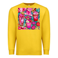 Lemon valentines day with love coffee cups  seamless pattern bbs Premium Sweatshirt - BundleAndBundleShop