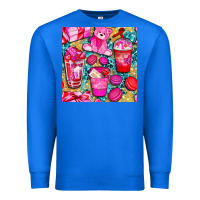 True Royal valentines day with love coffee cups  seamless pattern bbs Premium Sweatshirt - BundleAndBundleShop