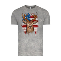 Cloud Rock deer american flag Vintage Tee - JahusDesignShop