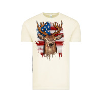 Vintage Arctic deer american flag Vintage Tee - JahusDesignShop