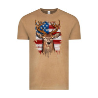 Vintage Camel deer american flag Vintage Tee - JahusDesignShop