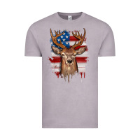 Vintage Zinc deer american flag Vintage Tee - JahusDesignShop