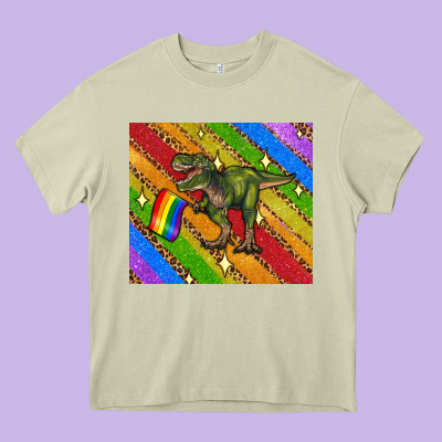 Lgbtq Dinosaur T Rex Tumbler Heavy Core Tee Designed By Artiststas