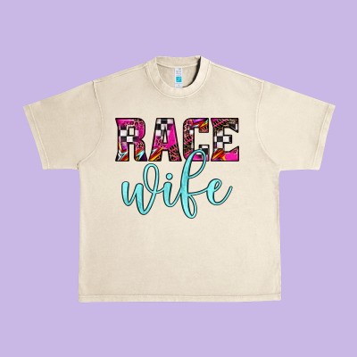 Race Wife Urban Heavy Tee Designed By Jahusdesignshop