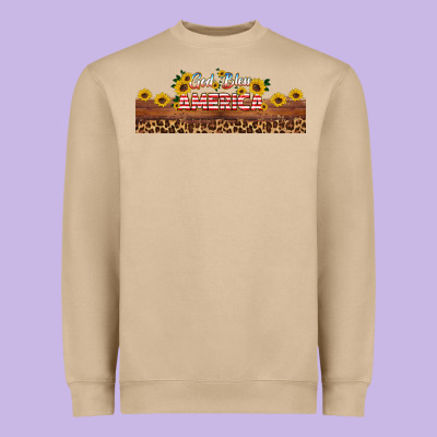 God Bless America Libbey Cup Heavyweight Sweatshirt Designed By Hra Design Shop