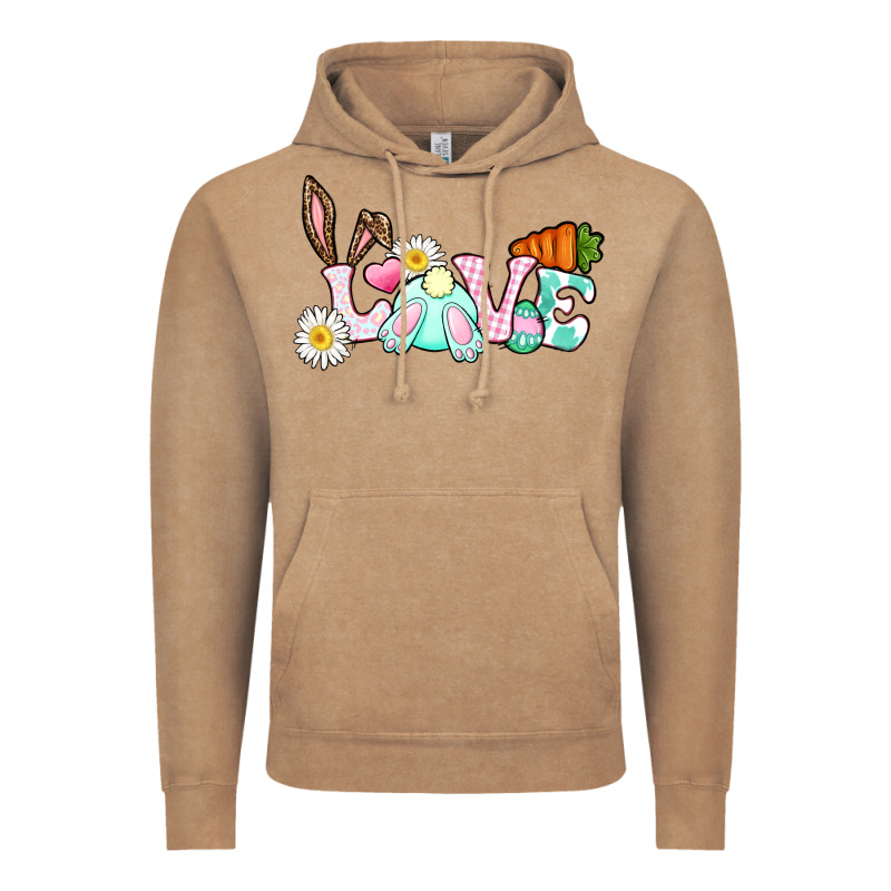Love Easter Bunny Easter Day Vintage Hoodie by CowGirlArtShop | Teevron