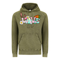 Vintage Olive Love Easter bunny Easter Day Vintage Hoodie - CowGirlArtShop