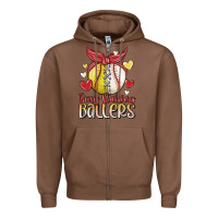 Chestnut busy raising ballers Zipper Hoodie - MaliasSmallBusiness