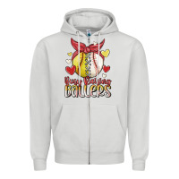 Dove Grey busy raising ballers Zipper Hoodie - MaliasSmallBusiness