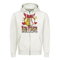 Oatmeal Heather busy raising ballers Zipper Hoodie - MaliasSmallBusiness