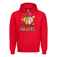 Red busy raising ballers Zipper Hoodie - MaliasSmallBusiness
