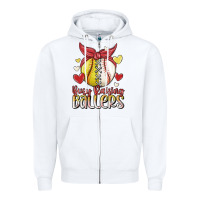 White busy raising ballers Zipper Hoodie - MaliasSmallBusiness