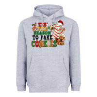 Heather Grey Tis' the season to bake cookies Heavyweight Hoodie - NancyCooperArtShop