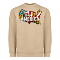 Mushroom god bless america Heavyweight Sweatshirt - HRA Design Shop
