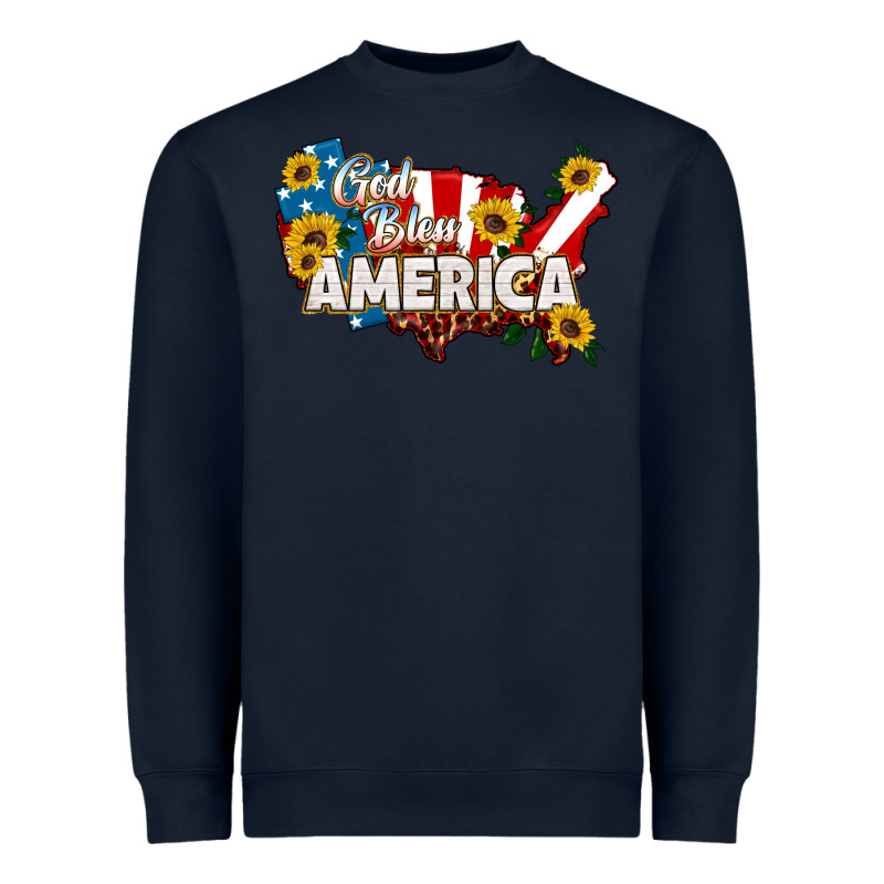 God Bless America Heavyweight Sweatshirt by HRA Design Shop | Teevron